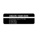 Create Your Own 9 simple return address Label,