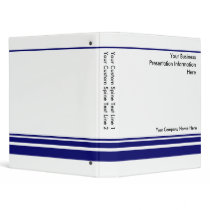 Create Your own Business Presentation Binder -Blue