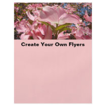 Create Your Own Flyers Pink Dogwood Flowers Office
