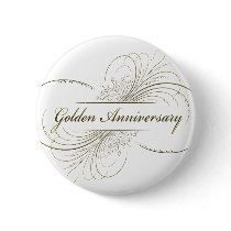 Create Your Own Golden Anniversary Design Pinback Button