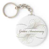 Create Your Own Golden Anniversary Design Key Chain