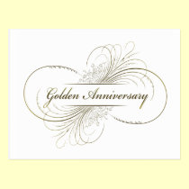 Create Your Own Golden Anniversary Design postcards