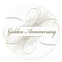 Create Your Own Golden Anniversary Design Sticker