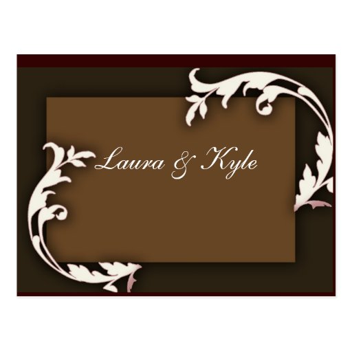 Create your own monogram swirl design postcard