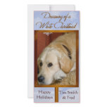 Create your own pet photo holiday card photo greeting card