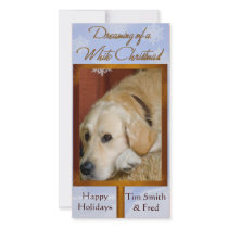 Create your own pet photo holiday card photo greeting card