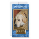 Create your own pet photo holiday card personalized photo card