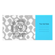 Create Your Own Photo Card Blue