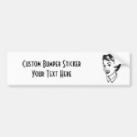 CREATE YOUR OWN RETRO LADY FACE GIFTS BUMPER STICKER