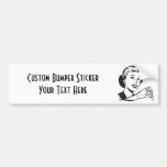 CREATE YOUR OWN RETRO SALT LADY GIFTS BUMPER STICKER