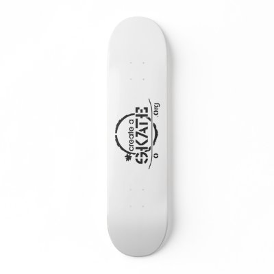 CreateAskate Logo Black Competition Shape Skate Board by CreateAskate
