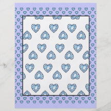 createsk8_diamonds BLUE WHITE HEARTS LOVE DIAMOND Custom Flyer