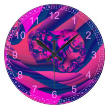 Creating Worlds – Abstract Fractal Magenta Magic Clock