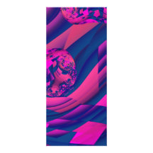 Creating Worlds – Abstract Fractal Magenta Magic Custom Invitations