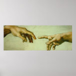 Creation of Adam (hands) Poster