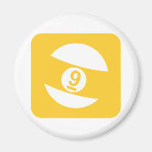 Creative Billiard's Nine Ball Fridge Magnets