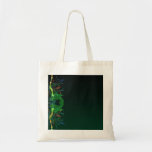 Creative floral design in vibrant colours canvas bag