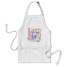 Creative Person's Art and Inspiration Word Cloud Aprons