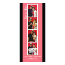 Creative Photo Booth Save the Date (Pink & Black) Personalized Invitations