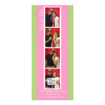 Creative Photo Booth Save the Date (Pink & Green) Invites