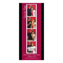 Creative Photo Booth Save the Date (Red & Black) Invite