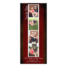 Creative Photo Booth Save the Date (Red & Black) Custom Announcement