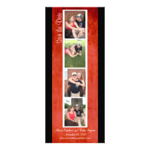 Creative Photo Booth Save the Date (Red & Black) Invitation
