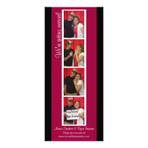 Creative Photo Booth Save the Date (Red & Black) Custom Announcements