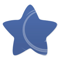 Creative swirls on navy blue background star sticker