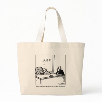 Creative Writing on Tax Return Bags by McHumor