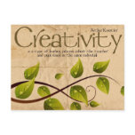 Creativity Inspirational Post Card