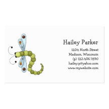 Creator's Canvas · Blue & Green Dragonfly Business Card Template