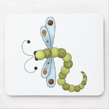Creator's Canvas · Blue & Green Dragonfly Mouse Pads