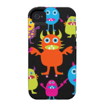 Créatures drôles mignonnes de partie de monstre en coque iPhone 4/4S