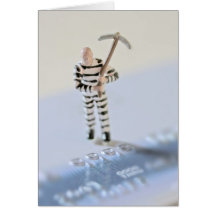 Credit Criminal Greeting Card