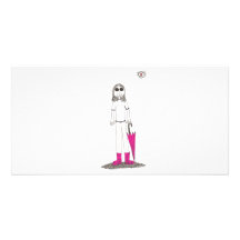 Creepy Button Eyes Photo Card Template