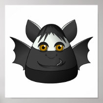 Creepy Candy Corn Bat Poster