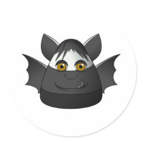 Creepy Candy Corn Bat Stickers