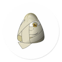 Creepy Candy Corn Mummy Stickers