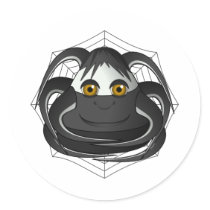 Creepy Candy Corn Spider Sticker