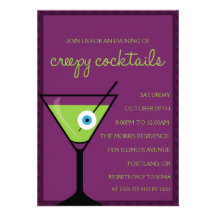 Creepy Cocktails Halloween Party Invitation