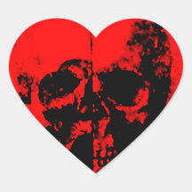 Creepy Crimson Skull Sticker