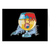 Creepy Drink Greeting Cards
