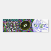 Creepy EYE Doughnut Bumpersticker Bumper Sticker