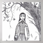 creepy fall print