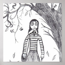 creepy fall print