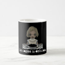 Creepy Girl Coffee Mug mugs