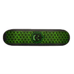 creepy green light pumpkin skate boards