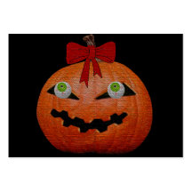 Creepy Halloween Jack O' Lantern Business Card