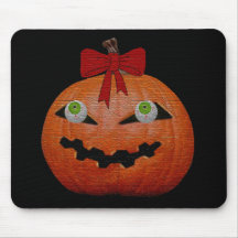 Creepy Halloween Jack O' Lantern Mousepads